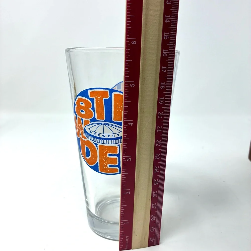 8th Wonder Brewery Astrodome Logo Houston Texas Pint Glass 16oz Souvenir